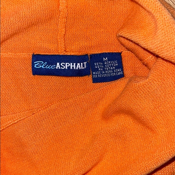 ASPHALT Orange Turtle Neck Blue Size M - Picture 2 of 2